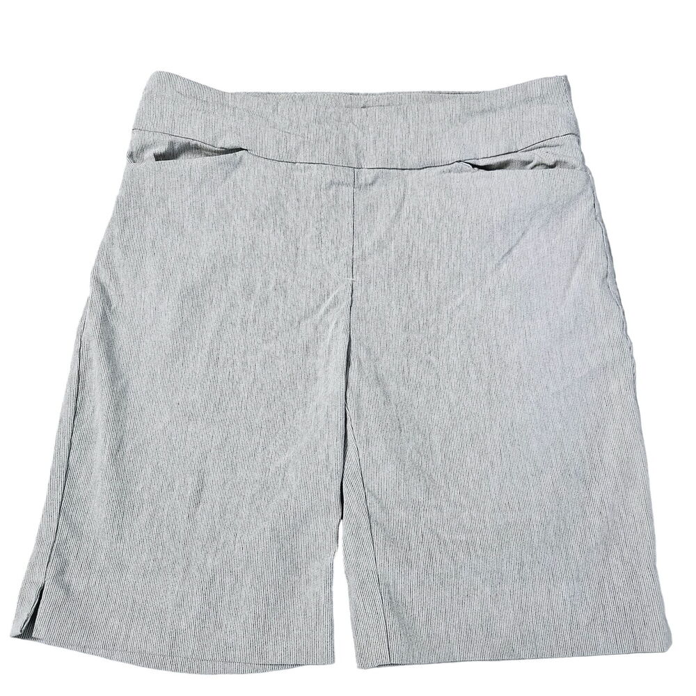 Hilary Radley Womens Bermuda Shorts Size Small Gray Rayon Blend Pullon Stretch